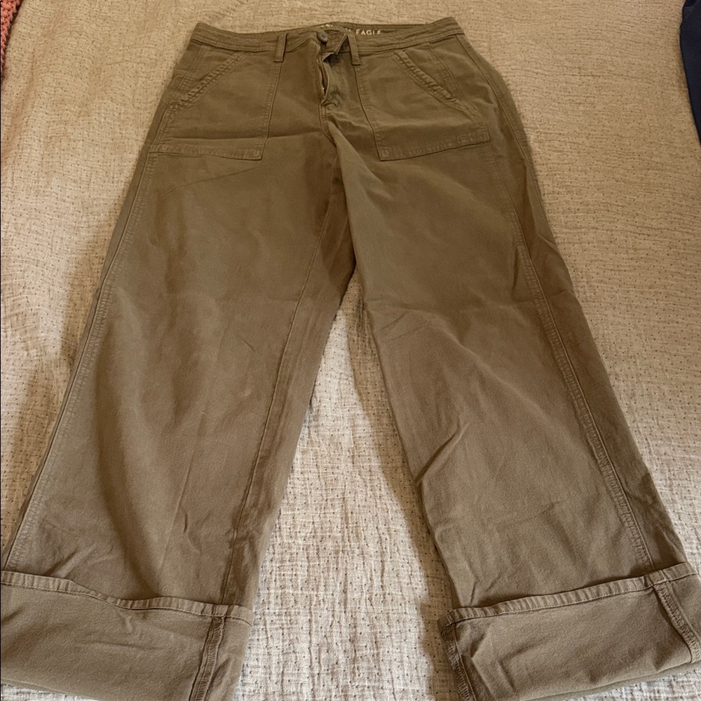 American Eagle Outfitters Men's Khaki Cargo Pants